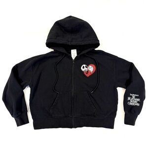 Disney Nightmare Before Christmas Jack and Sally Hooded Sweatshirt Sz S